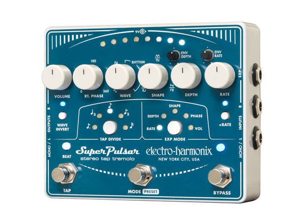 Electro-Harmonix Unveils The New Super Pulsar Stereo Tap Tremolo
