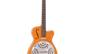 Get the blues with the Vintage VRC800AMF Electro-Acoustic Resonator guitar